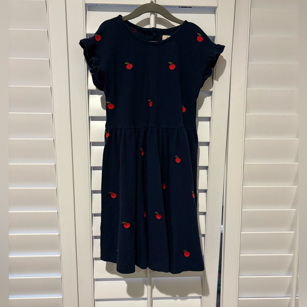 Pink Chicken Apple Embroidered Dress Size 7